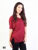 Breathable V Neck High-Low Short Sleeved Loose Top